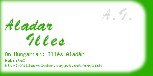 aladar illes business card